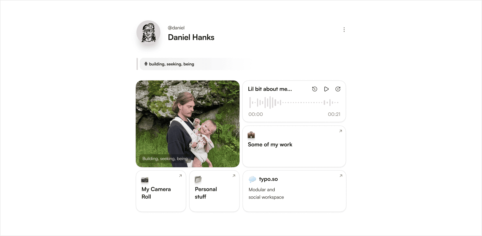 Creator profile preview